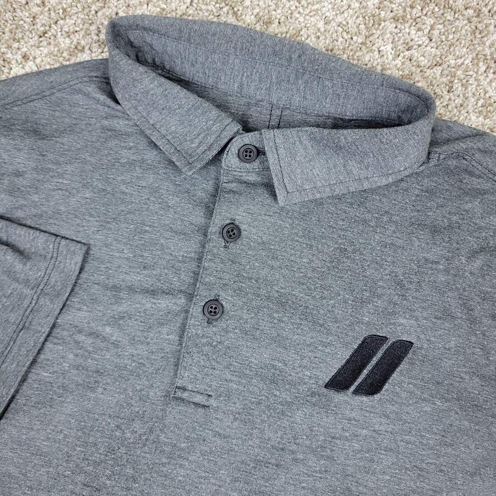 Lululemon Mens Small Solid Gray Performance Stretch Polo Short Sleeve